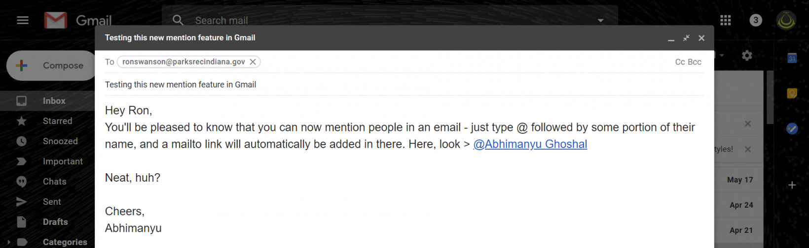 Gmail-mention-screenshot gmail新功能